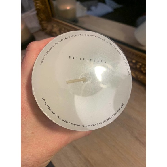 New! Pottery Barn 3”x10” unscented wax pillar candle in ivory - Picture 5 of 6